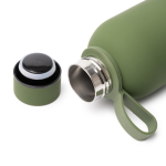 Thermoflasche aus recyceltem Edelstahl mit weichem Silikongriff 500 ml farbe weiß erste Detailansicht