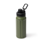 Thermoflasche im Militärstil aus recyceltem Edelstahl 540 ml farbe weiß erste Gebrauchsansicht