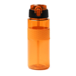 Sportflasche aus recyceltem Kunststoff mit Strohhalm-Dosierer 700 ml farbe orange zweite Ansicht