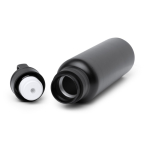 Thermoflasche aus recyceltem Edelstahl mit Druckknopfdeckel 750 ml farbe schwarz dritte Detailansicht