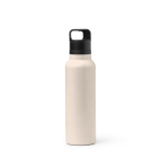 Thermoflasche aus recyceltem Edelstahl mit Druckknopfdeckel 750 ml farbe beige zweite Ansicht