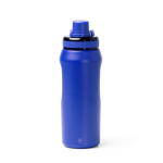 Recycelte Edelstahlflasche mit transparentem Deckel 600 ml farbe köngisblau zweite Ansicht