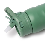 Recycelte Edelstahl Thermoflasche mit Strohhalm 710 ml farbe schwarz dritte Detailansicht