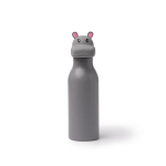 Thermoflasche im Kinderdesign mit Tierkopfdeckel 450 ml farbe grau zweite Ansicht