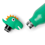 Thermoflasche im Kinderdesign mit Tierkopfdeckel 450 ml farbe grün zweite Detailansicht