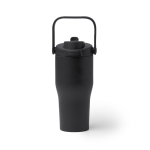 Thermoflasche aus recyceltem Edelstahl mit Druckknopföffnung 550 ml farbe schwarz zweite Ansicht