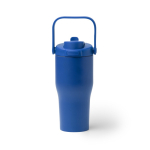 Thermoflasche aus recyceltem Edelstahl mit Druckknopföffnung 550 ml farbe köngisblau zweite Ansicht