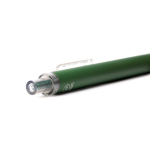 Kugelschreiber recyceltes Aluminium matt mit transparentem Clip farbe schwarz zweite Detailansicht