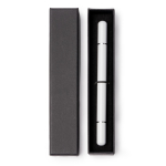 2in1 Kugelschreiber Metall mit endloser Spitze blaue Tinte farbe weiß zweite Ansicht