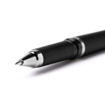 Rollerball aus Kunststoff mit matter Oberfläche und blauer Gel-Tinte farbe schwarz erste Detailansicht