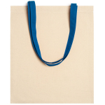 Tasche aus 100 % Baumwolle mit langen farbigen Henkeln 140 g/m² farbe köngisblau zweite Ansicht