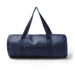 Faltbare Sporttasche aus recyceltem Kunststoff mit Reißverschluss farbe marineblau dritte Ansicht