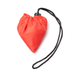 Faltbare Einkaufstasche recycelt mit verstellbarem Zugband farbe rot erste Detailansicht