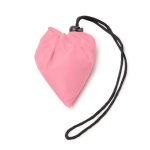 Faltbare Einkaufstasche recycelt mit verstellbarem Zugband farbe rosa erste Detailansicht