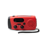 Notfallradio mit Taschenlampe und SOS Sirene 2000 mAh farbe rot zweite Ansicht
