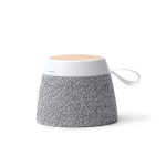 Kabelloser Lautsprecher mit Bambusgehäuse und Magnethalterung 5 W farbe hellgrau zweite Ansicht