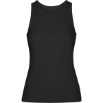 Damen-Tanktop aus Rippstrick 270 g/m² Roly Direct Dribe farbe schwarz erste Gebrauchsansicht