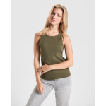Damen-Tanktop aus Rippstrick 270 g/m² Roly Direct Dribe farbe militärgrün erste Detailansicht