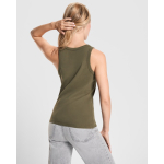 Damen-Tanktop aus Rippstrick 270 g/m² Roly Direct Dribe farbe militärgrün zweite Detailansicht