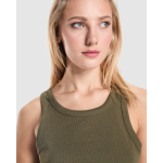 Damen-Tanktop aus Rippstrick 270 g/m² Roly Direct Dribe farbe militärgrün dritte Detailansicht
