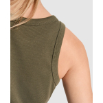 Damen-Tanktop aus Rippstrick 270 g/m² Roly Direct Dribe farbe militärgrün vierte Detailansicht