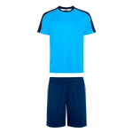 Unisex-Sportset, kurzärmelig, aus Polyester 140 g/m² Roly Direct Titan farbe türkis erste Gebrauchsansicht