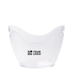 Eiskübel transparent mit Tragegriffen Kunststoff 4 L Hauptansicht