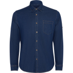 Jeanshemd aus Baumwolle mit Stretchgewebe 210g/m² Roly Direct Lujan farbe jeansblau zweite Ansicht