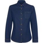 Damen-Jeanshemd aus Baumwolle, langarm 210g/m² Roly Direct Lujan farbe jeansblau zweite Ansicht