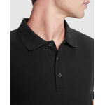 Unisex-Kurzarm-Poloshirt mit hoher Sichtbarkeit 220 g/m² Roly Foran farbe schwarz fünfte Detailansicht
