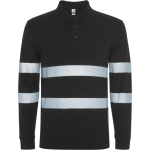 Polo Langarm unisex hochsichtbar 220 g/m2 Roly Foran LS farbe schwarz erste Gebrauchsansicht