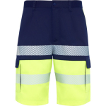 Zweifarbige Warnschutz-Shorts mit vielen Taschen, Unisex, Roly Lada farbe marineblau zweite Ansicht