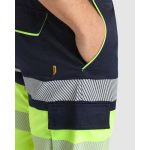 Zweifarbige Warnschutz-Shorts mit vielen Taschen, Unisex, Roly Lada farbe marineblau sechste Detailansicht