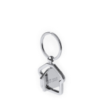 Schlüsselanhänger Metall drehbar Hausform große Fläche Hauptansicht