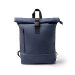 Rolltop-Rucksack mit großem Fach und reflektierendem Band für PC 15” farbe marineblau zweite Ansicht