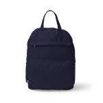 Faltbarer Rucksack Polyester Baumwolle mit Doppelreißverschluss farbe marineblau zweite Ansicht