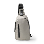 Umhängetasche recycelte Baumwolle mit Reißverschluss und Gurt farbe beige zweite Ansicht