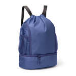 Verstellbarer Kordelrucksack aus 600D-Polyester mit Schuhfach farbe köngisblau erste Gebrauchsansicht