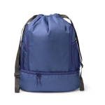 Verstellbarer Kordelrucksack aus 600D-Polyester mit Schuhfach farbe marineblau zweite Ansicht