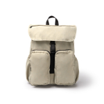 Nylon-Rucksack mit großem Fach und Kordelzugverschluss für PC 15” farbe beige zweite Ansicht