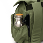 Nylon-Rucksack mit großem Fach und Kordelzugverschluss für PC 15” farbe dunkelgrün erste Detailansicht