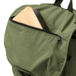 Nylon-Rucksack mit großem Fach und Kordelzugverschluss für PC 15” farbe dunkelgrün zweite Detailansicht