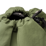 Nylon-Rucksack mit großem Fach und Kordelzugverschluss für PC 15” farbe dunkelgrün dritte Detailansicht