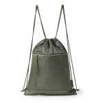 Turnbeutel mit verstellbaren Kordeln, Tasche und Reflexstreifen farbe dunkelgrün zweite Ansicht