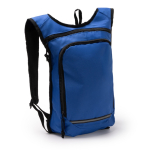 RPET-Rucksack mit Reflexband und doppelten Reißverschlüssen farbe marineblau erste Gebrauchsansicht