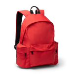 Rucksack recyceltes Nylon mit Taschen Laptop 15 Zoll farbe rot erste Gebrauchsansicht