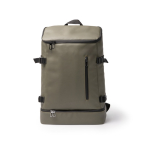 Kühlrucksack aus Kunstleder mit isothermischem Innenraum und Öffnung farbe dunkelgrün zweite Ansicht