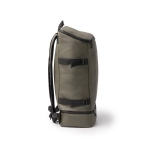 Kühlrucksack aus Kunstleder mit isothermischem Innenraum und Öffnung farbe dunkelgrün dritte Ansicht