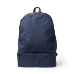 Ökologischer Sportrucksack mit festem Schuhfach und Fronttasche farbe marineblau zweite Ansicht