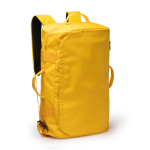 Reise-Rucksacktasche aus Kunstleder und Polyester farbe rot erste Gebrauchsansicht